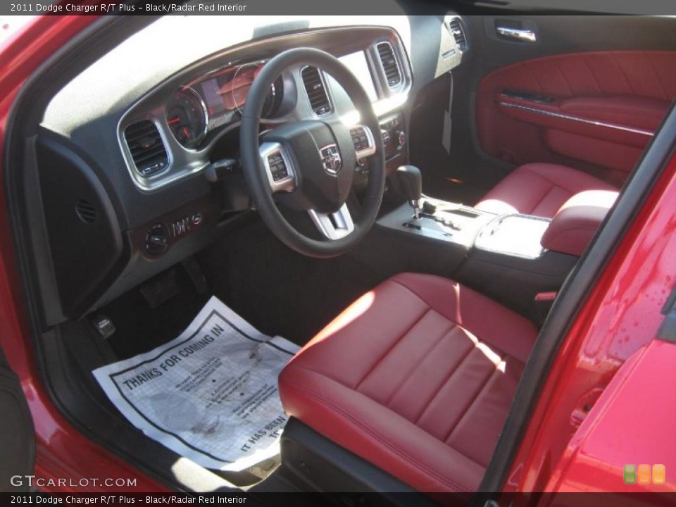 Black/Radar Red Interior Photo for the 2011 Dodge Charger R/T Plus #45344601