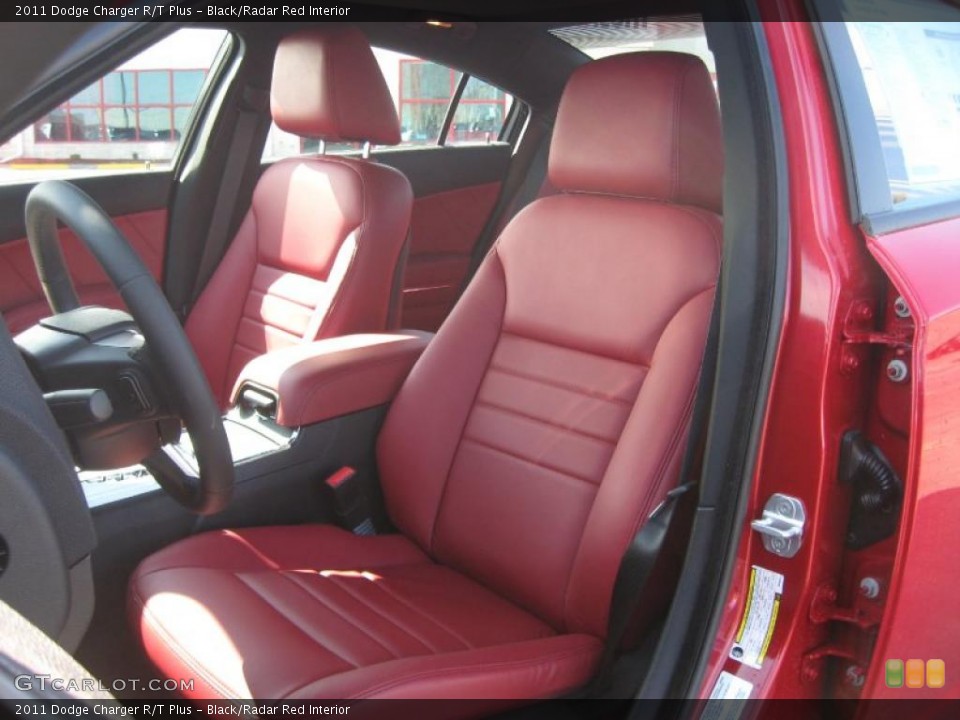 Black/Radar Red Interior Photo for the 2011 Dodge Charger R/T Plus #45344617