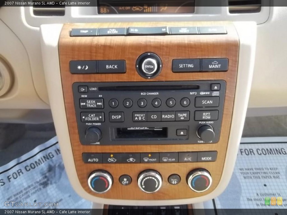 Cafe Latte Interior Controls for the 2007 Nissan Murano SL AWD #45345049