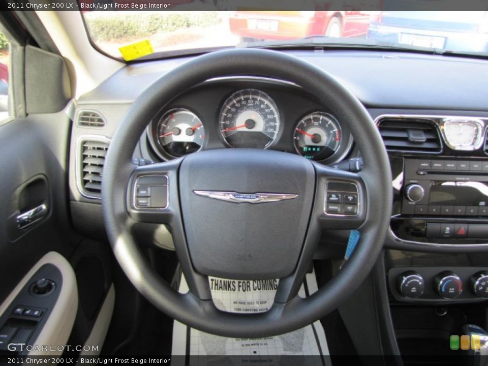 Black/Light Frost Beige Interior Steering Wheel for the 2011 Chrysler 200 LX #45345729