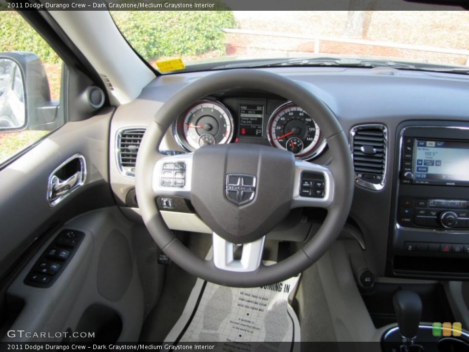 Dark Graystone/Medium Graystone Interior Steering Wheel for the 2011 Dodge Durango Crew #45347638