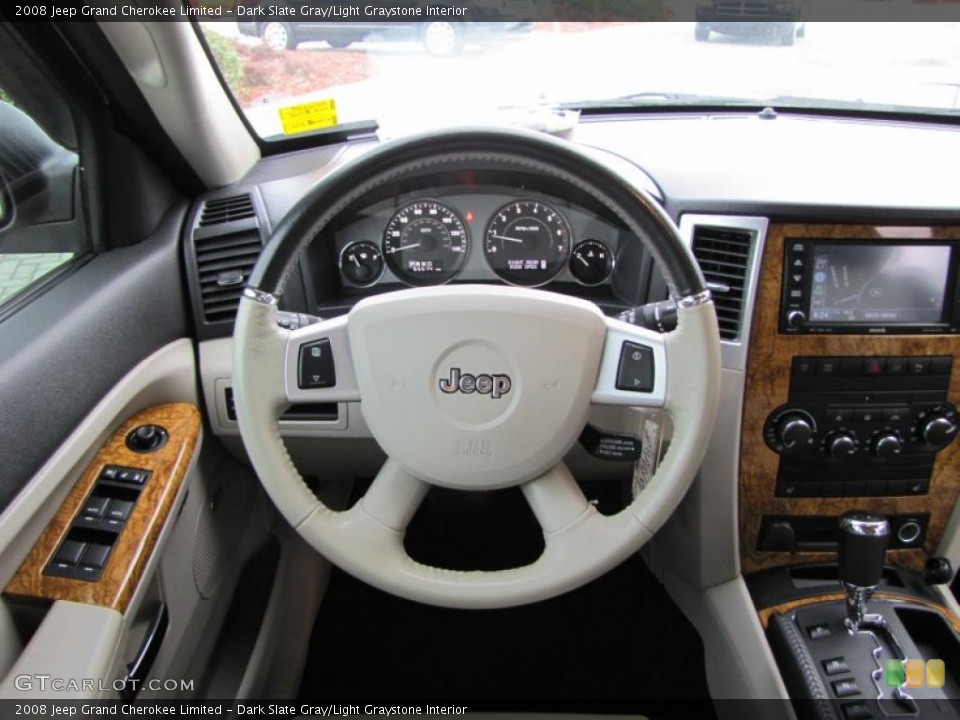 Dark Slate Gray/Light Graystone Interior Steering Wheel for the 2008 Jeep Grand Cherokee Limited #45348131