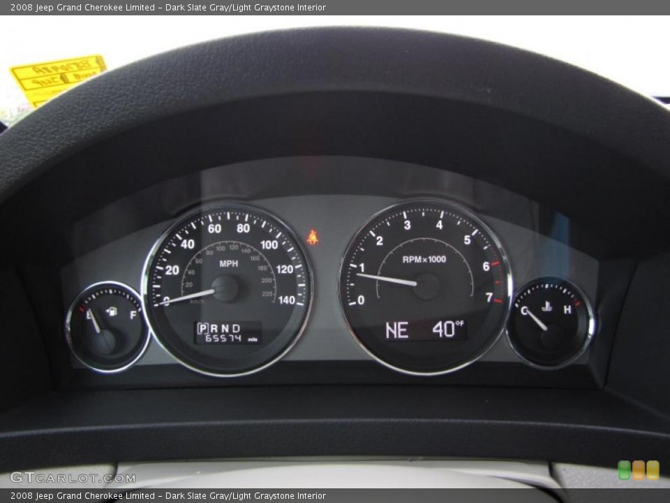 Dark Slate Gray/Light Graystone Interior Gauges for the 2008 Jeep Grand Cherokee Limited #45348139