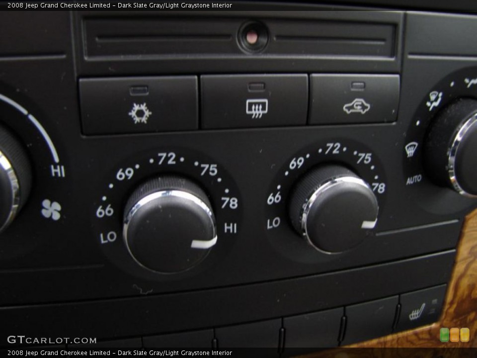 Dark Slate Gray/Light Graystone Interior Controls for the 2008 Jeep Grand Cherokee Limited #45348151