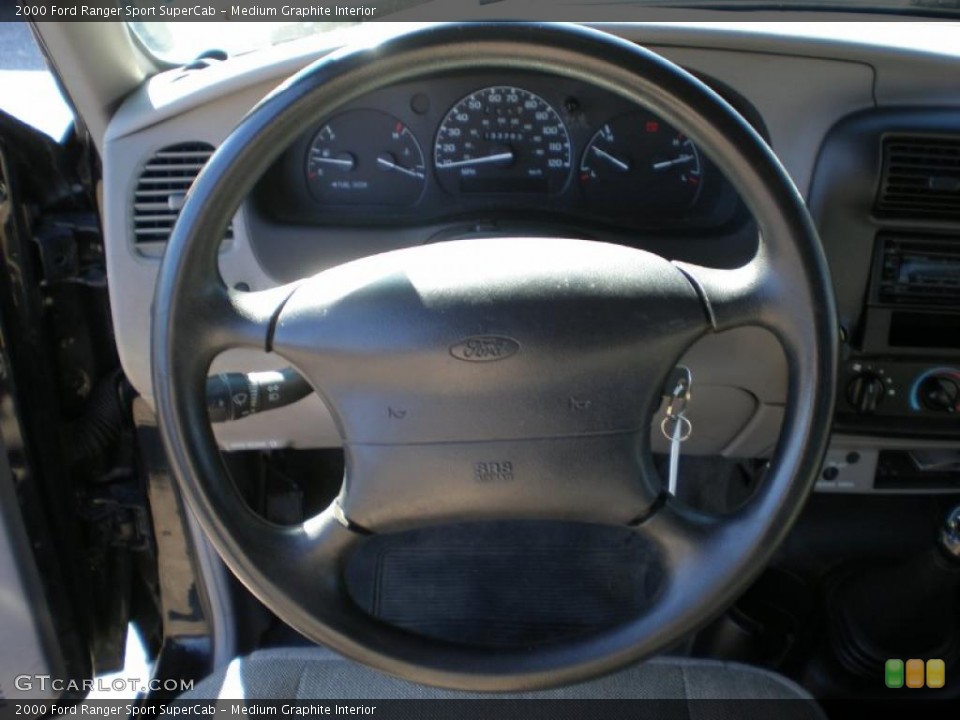Medium Graphite Interior Steering Wheel for the 2000 Ford Ranger Sport SuperCab #45350307