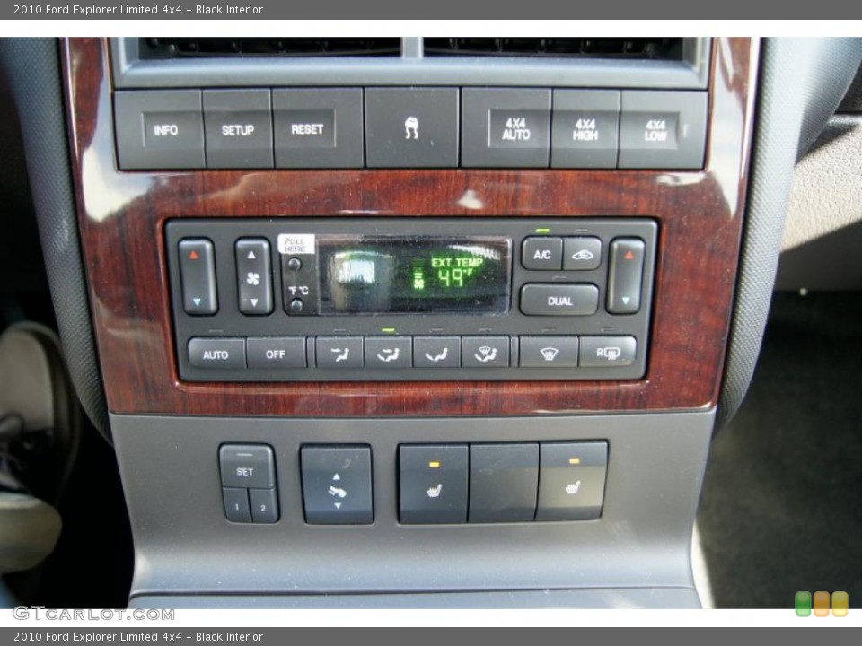 Black Interior Controls for the 2010 Ford Explorer Limited 4x4 #45350371