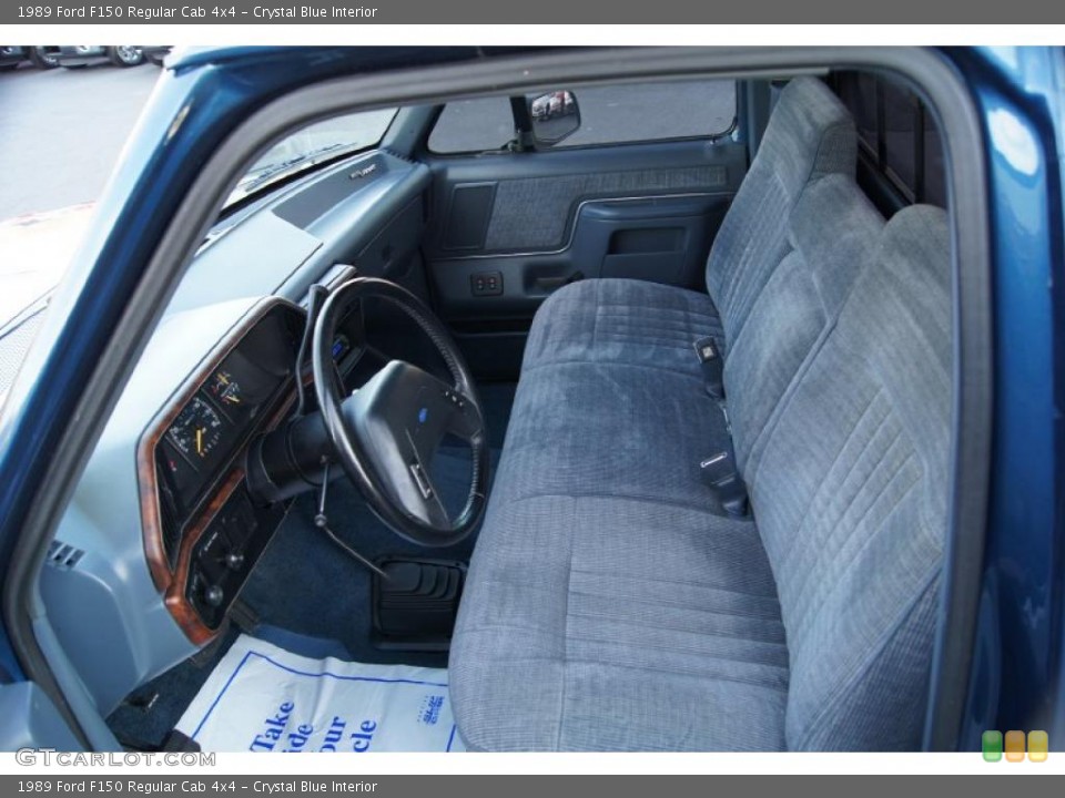 Crystal Blue 1989 Ford F150 Interiors