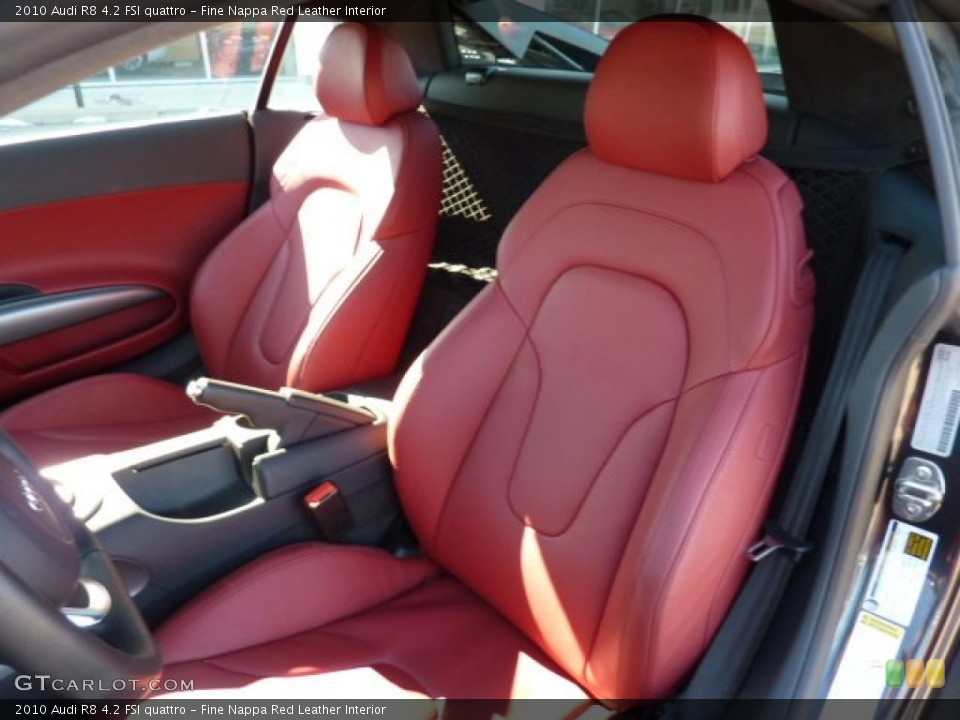 Fine Nappa Red Leather Interior Photo for the 2010 Audi R8 4.2 FSI quattro #45351987