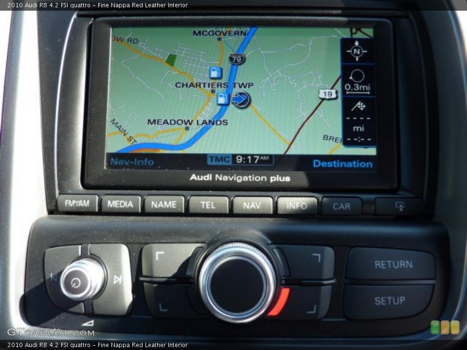 Fine Nappa Red Leather Interior Navigation for the 2010 Audi R8 4.2 FSI quattro #45352051