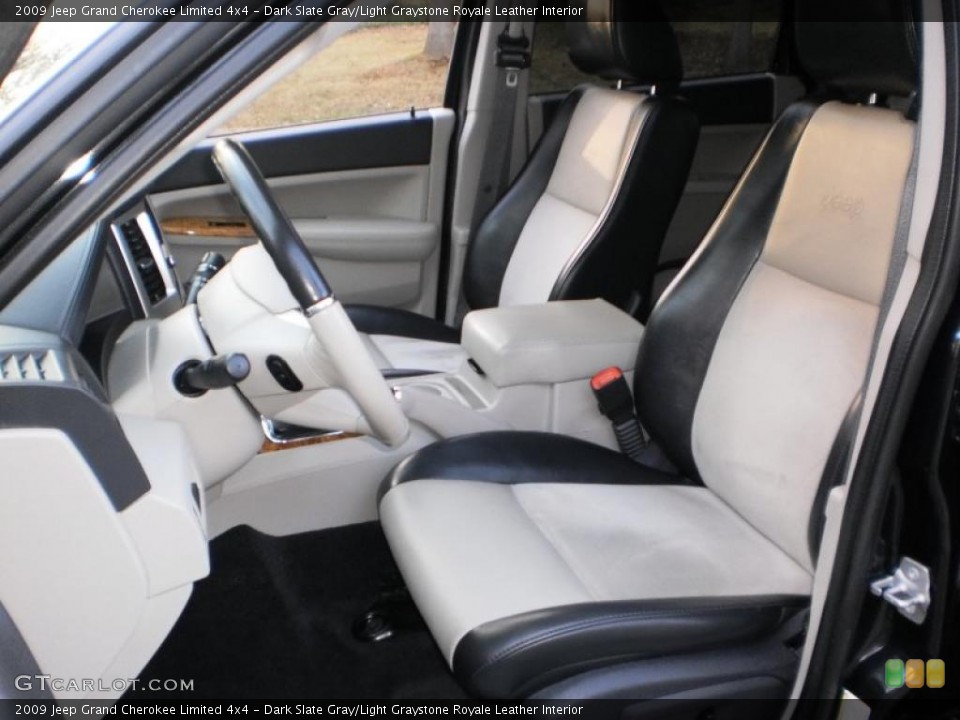 Dark Slate Gray/Light Graystone Royale Leather Interior Photo for the 2009 Jeep Grand Cherokee Limited 4x4 #45354472