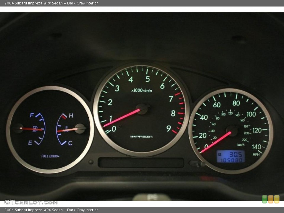 Dark Gray Interior Gauges for the 2004 Subaru Impreza WRX Sedan #45355948