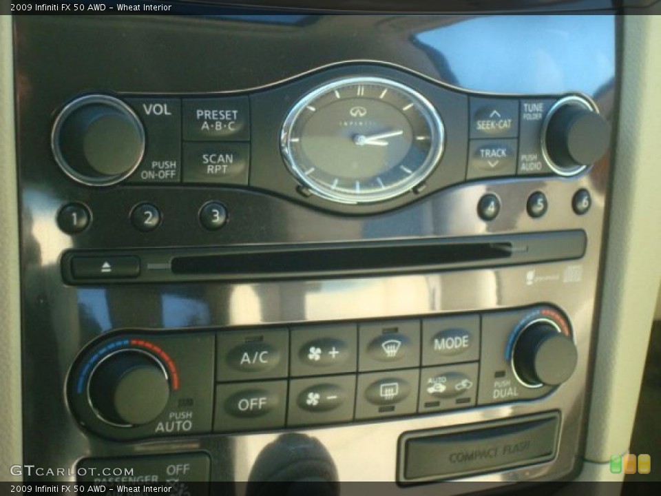 Wheat Interior Controls for the 2009 Infiniti FX 50 AWD #45356104