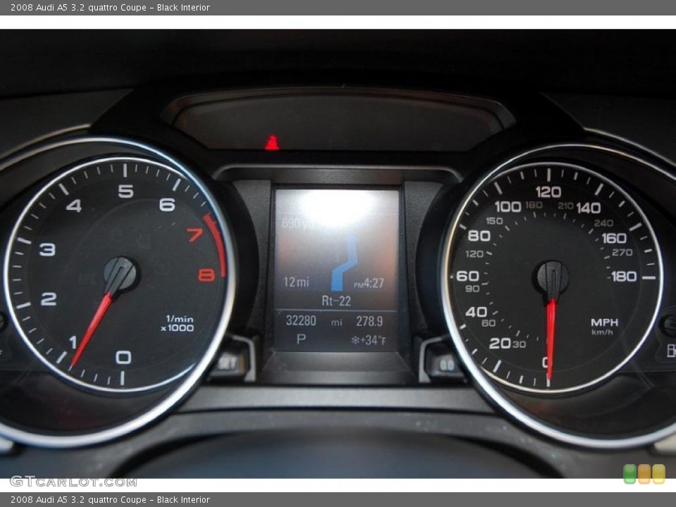 Black Interior Gauges for the 2008 Audi A5 3.2 quattro Coupe #45359746