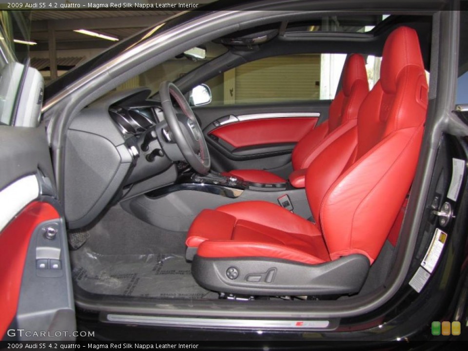 Magma Red Silk Nappa Leather Interior Photo for the 2009 Audi S5 4.2 quattro #45365227