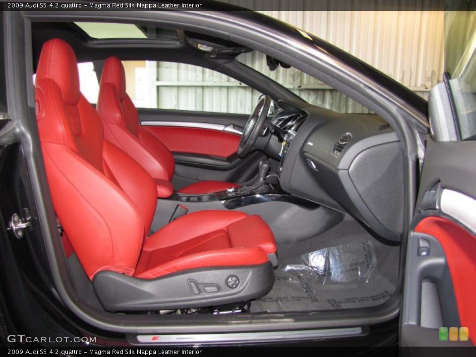 Magma Red Silk Nappa Leather Interior Photo for the 2009 Audi S5 4.2 quattro #45365235