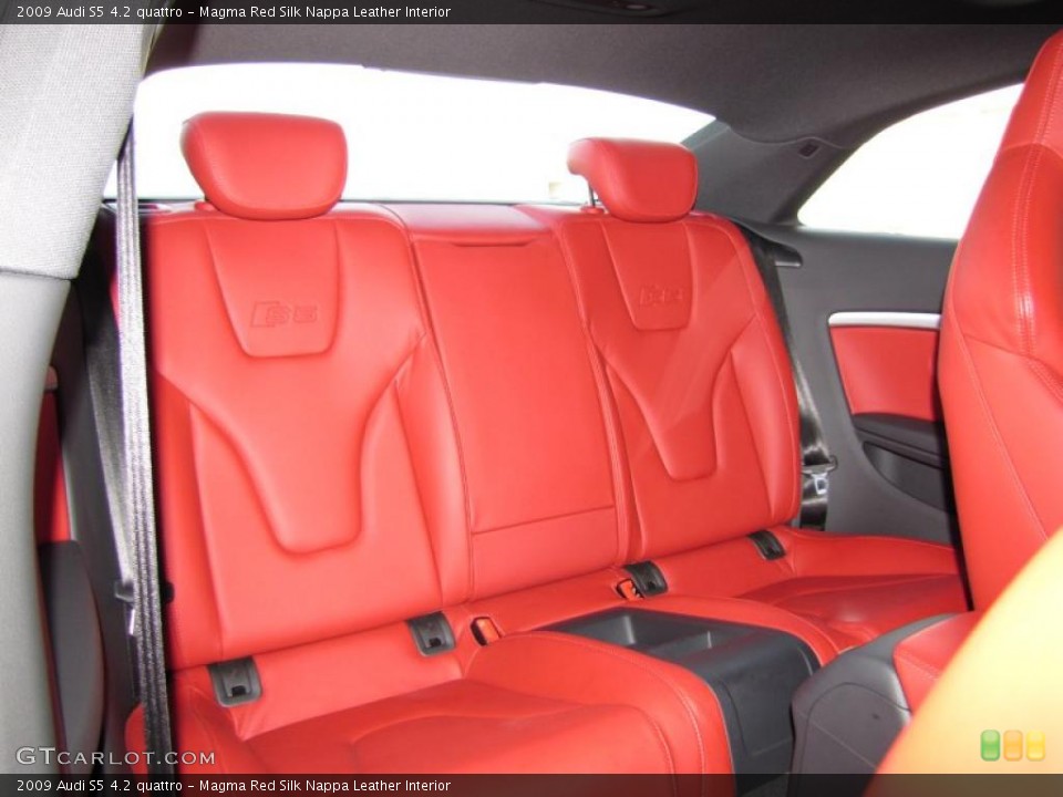 Magma Red Silk Nappa Leather Interior Photo for the 2009 Audi S5 4.2 quattro #45365243