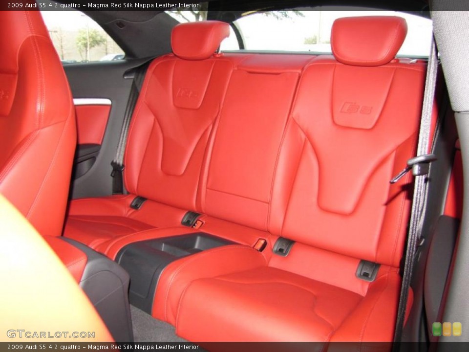 Magma Red Silk Nappa Leather Interior Photo for the 2009 Audi S5 4.2 quattro #45365247