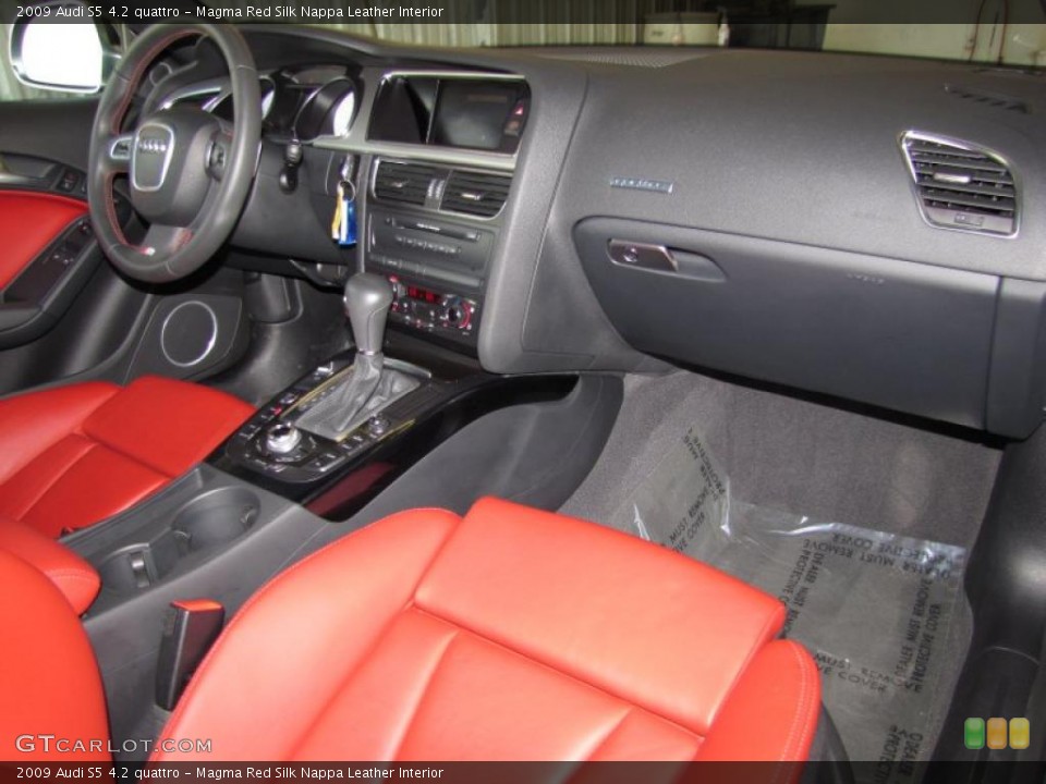 Magma Red Silk Nappa Leather Interior Dashboard for the 2009 Audi S5 4.2 quattro #45365275