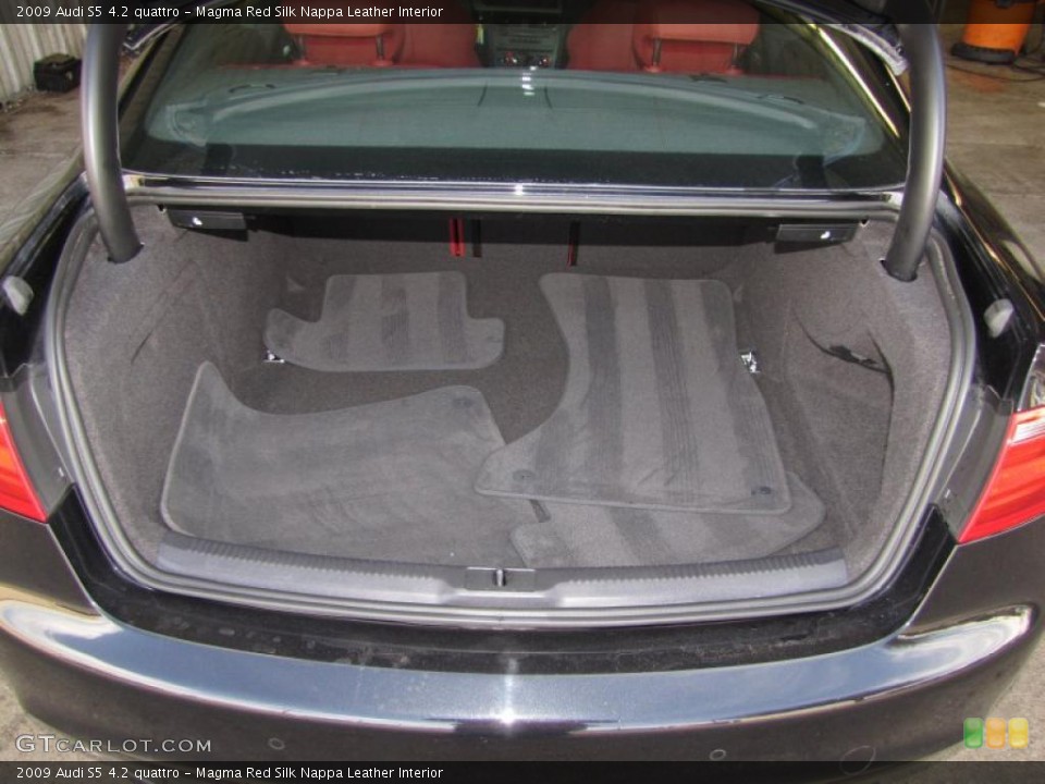 Magma Red Silk Nappa Leather Interior Trunk for the 2009 Audi S5 4.2 quattro #45365407