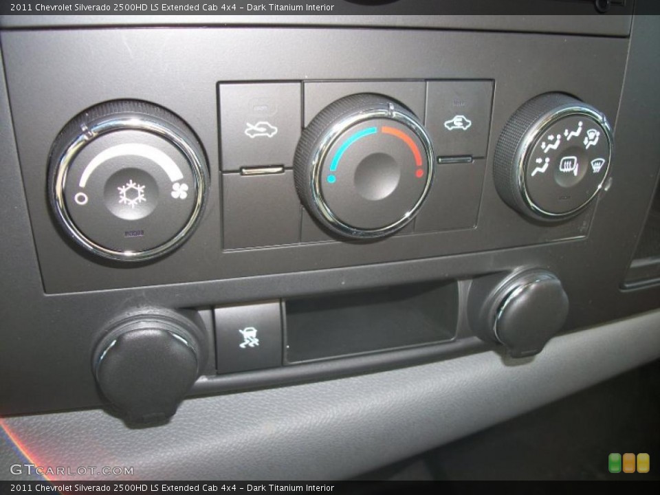 Dark Titanium Interior Controls for the 2011 Chevrolet Silverado 2500HD LS Extended Cab 4x4 #45366560