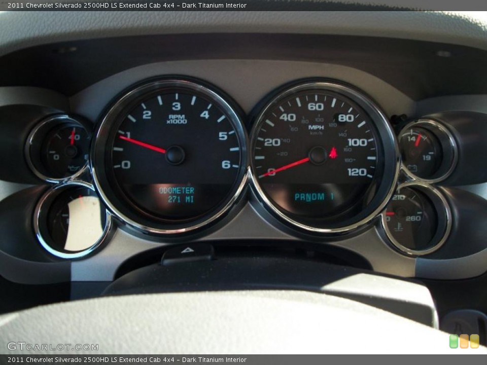 Dark Titanium Interior Gauges for the 2011 Chevrolet Silverado 2500HD LS Extended Cab 4x4 #45366605