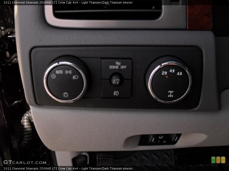 Light Titanium/Dark Titanium Interior Controls for the 2011 Chevrolet Silverado 2500HD LTZ Crew Cab 4x4 #45366939