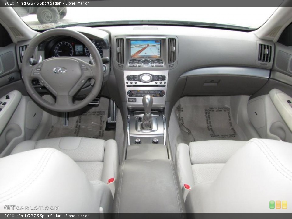 Stone Interior Dashboard for the 2010 Infiniti G 37 S Sport Sedan #45367475
