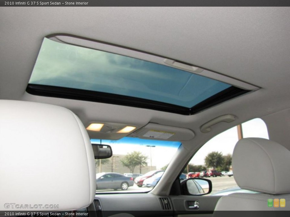 Stone Interior Sunroof for the 2010 Infiniti G 37 S Sport Sedan #45367527