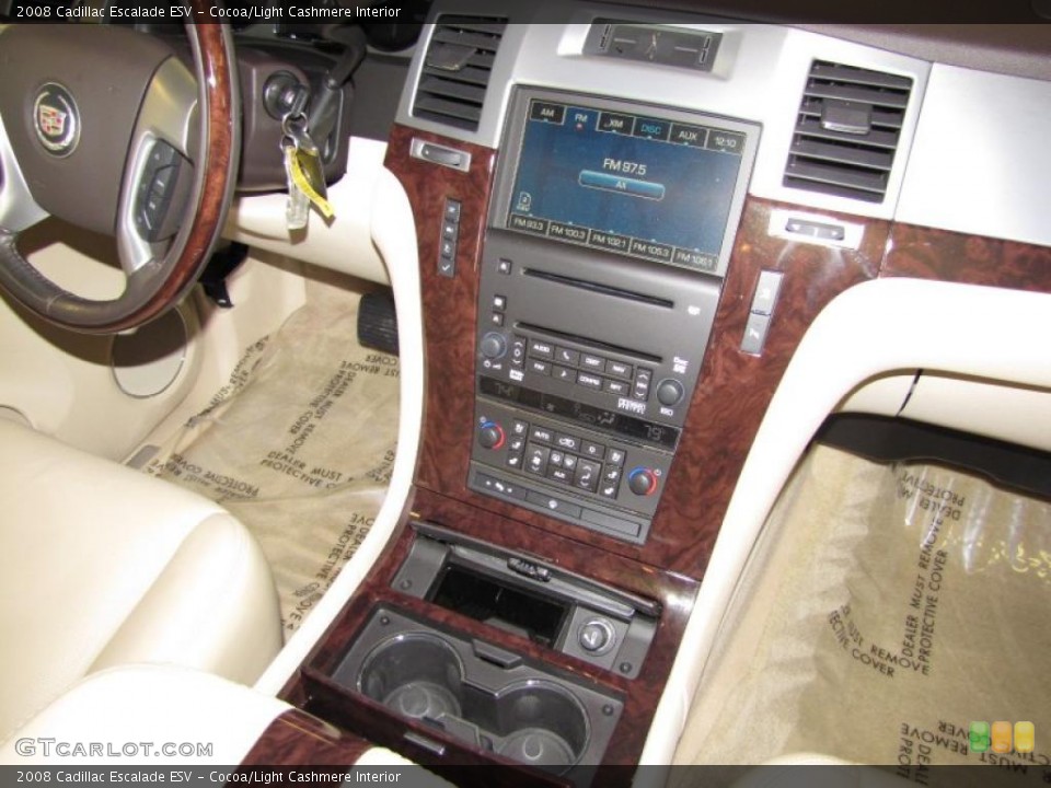 Cocoa/Light Cashmere Interior Controls for the 2008 Cadillac Escalade ESV #45367695