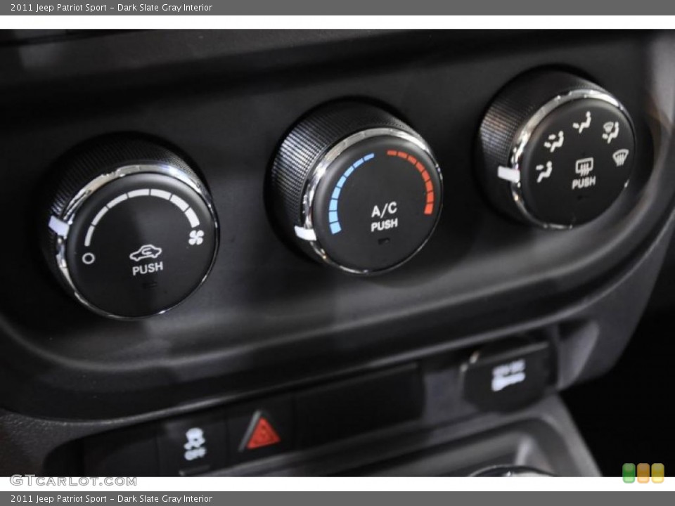 Dark Slate Gray Interior Controls for the 2011 Jeep Patriot Sport #45368016