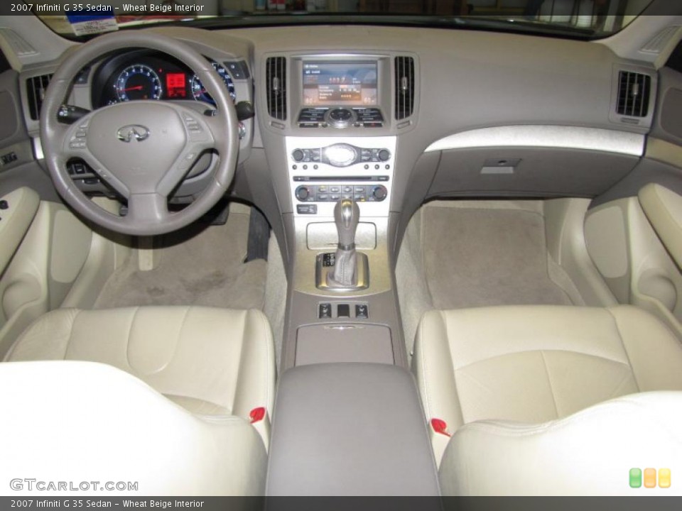 Wheat Beige Interior Dashboard for the 2007 Infiniti G 35 Sedan #45368104