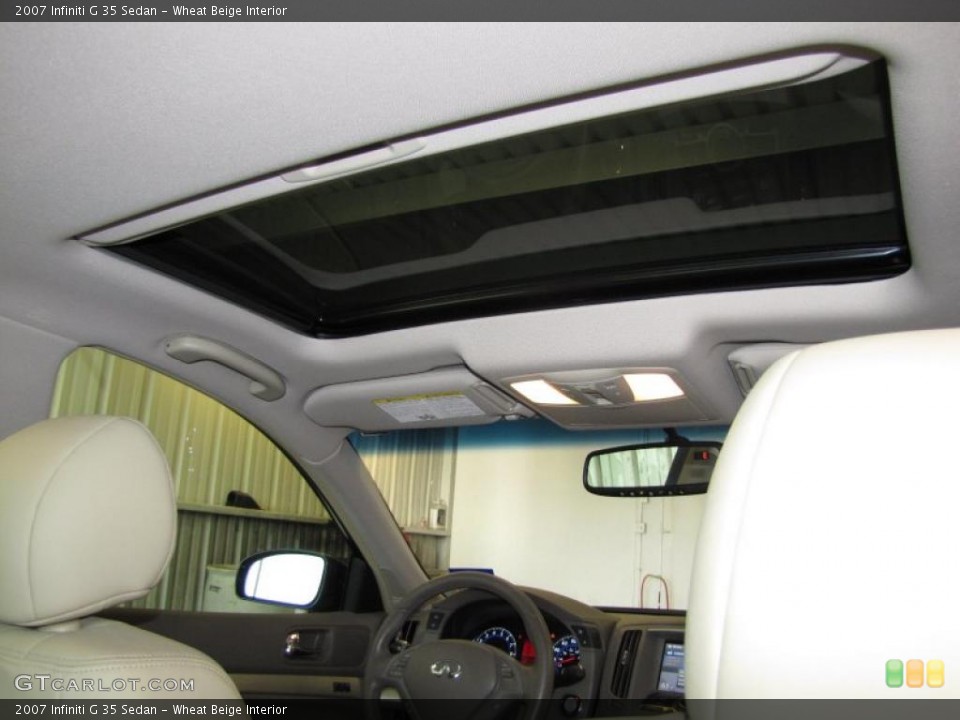 Wheat Beige Interior Sunroof for the 2007 Infiniti G 35 Sedan #45368148