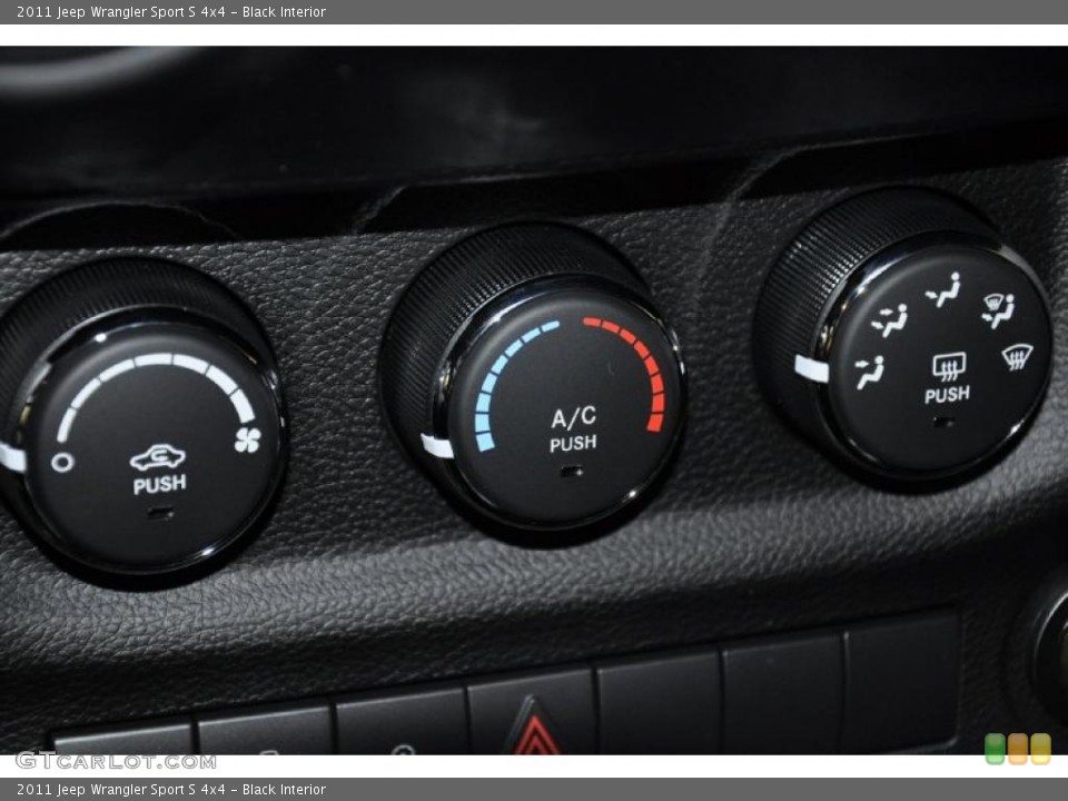 Black Interior Controls for the 2011 Jeep Wrangler Sport S 4x4 #45368188