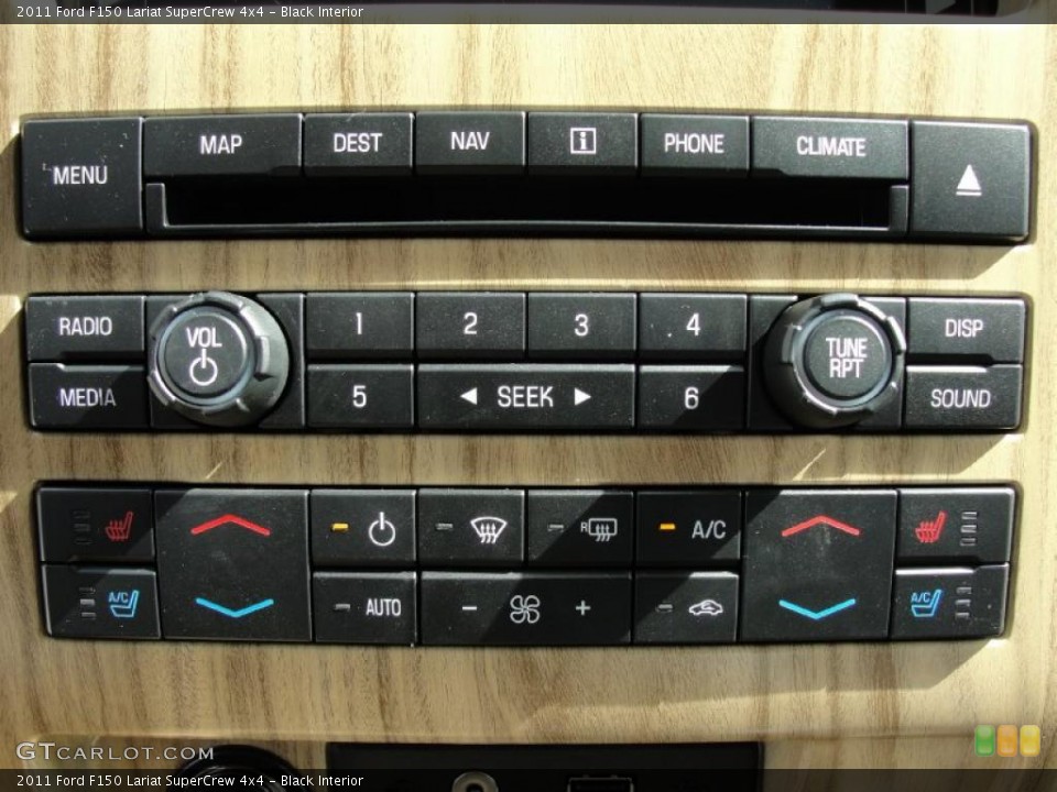 Black Interior Controls for the 2011 Ford F150 Lariat SuperCrew 4x4 #45368850