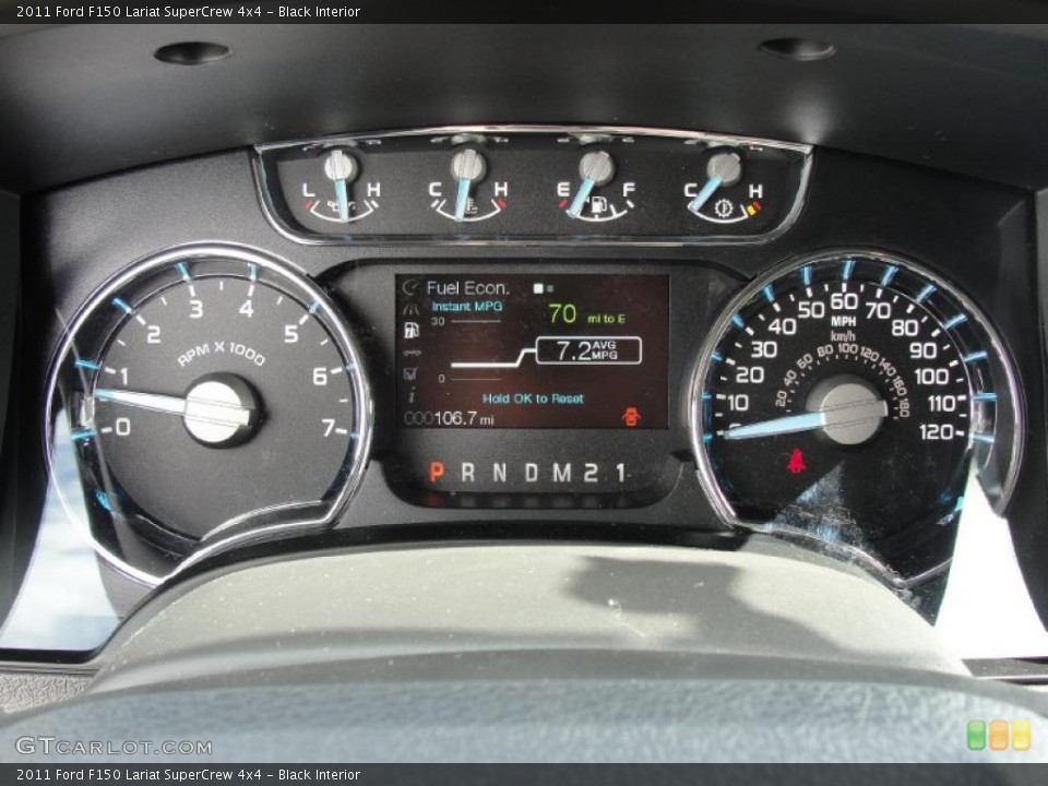 Black Interior Gauges for the 2011 Ford F150 Lariat SuperCrew 4x4 #45369034