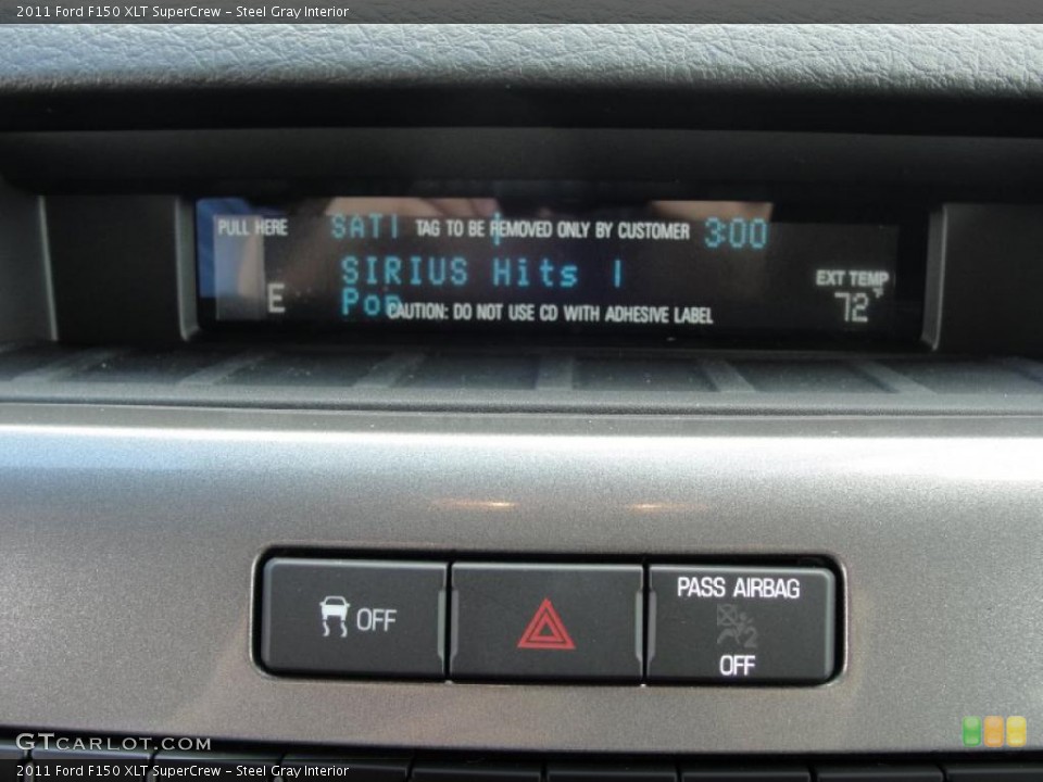 Steel Gray Interior Controls for the 2011 Ford F150 XLT SuperCrew #45369466