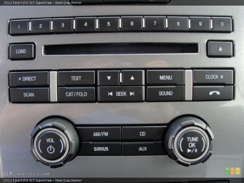 Steel Gray Interior Controls for the 2011 Ford F150 XLT SuperCrew #45369474