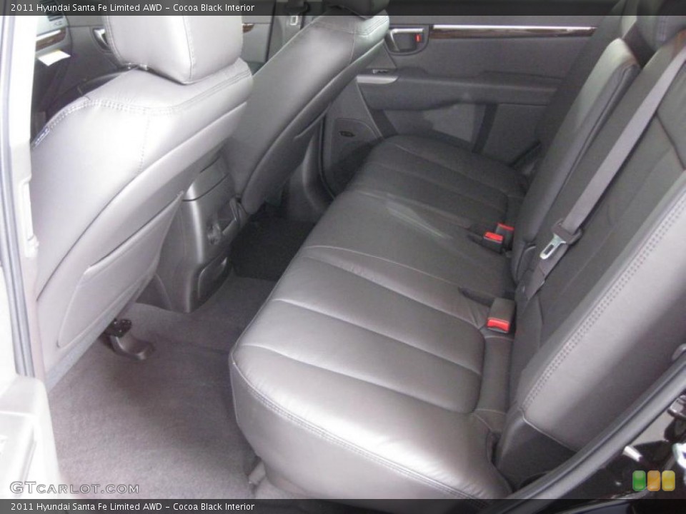 Cocoa Black Interior Photo for the 2011 Hyundai Santa Fe Limited AWD #45369574