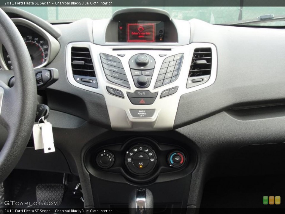 Charcoal Black/Blue Cloth Interior Dashboard for the 2011 Ford Fiesta SE Sedan #45370338
