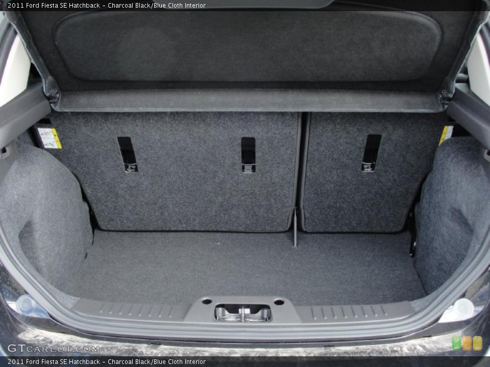 Charcoal Black/Blue Cloth Interior Trunk for the 2011 Ford Fiesta SE Hatchback #45371142