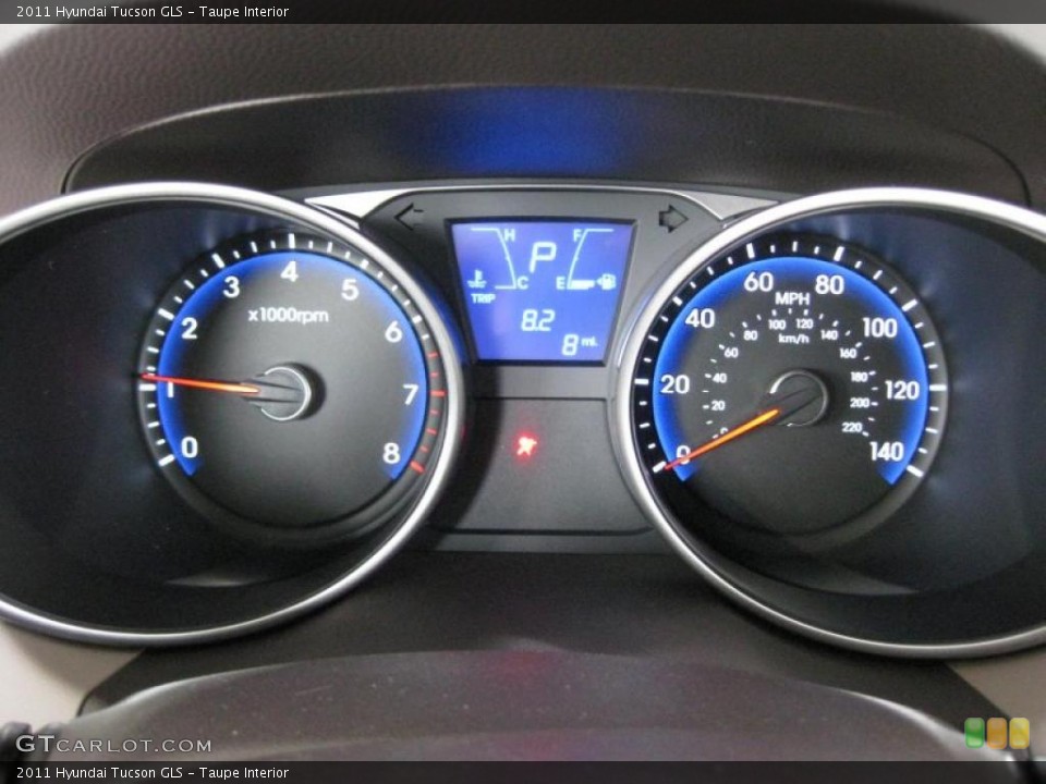 Taupe Interior Gauges for the 2011 Hyundai Tucson GLS #45371550