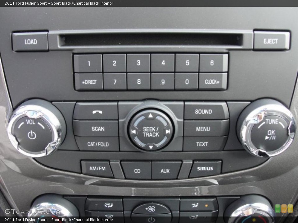 Sport Black/Charcoal Black Interior Controls for the 2011 Ford Fusion Sport #45372392