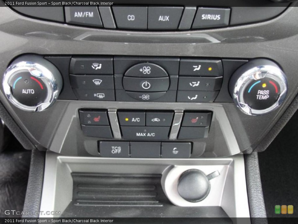 Sport Black/Charcoal Black Interior Controls for the 2011 Ford Fusion Sport #45372404