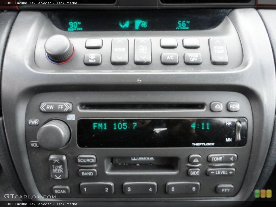 Black Interior Controls for the 2002 Cadillac DeVille Sedan #45372668