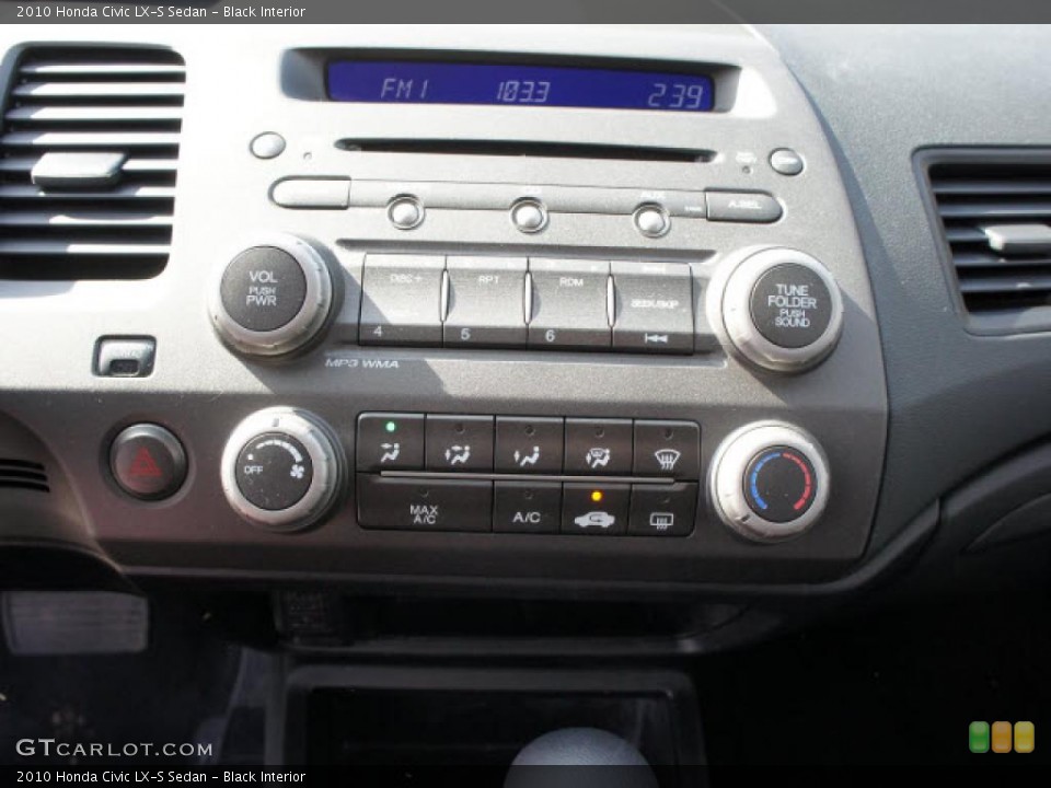 Black Interior Controls for the 2010 Honda Civic LX-S Sedan #45373100