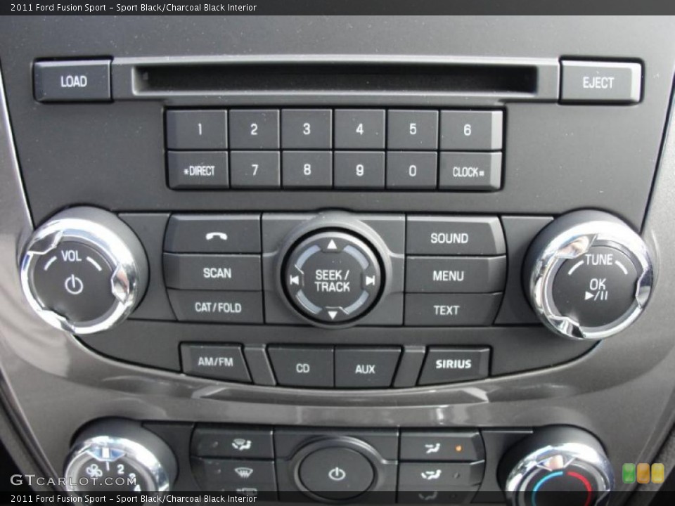 Sport Black/Charcoal Black Interior Controls for the 2011 Ford Fusion Sport #45373128