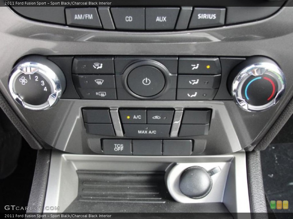 Sport Black/Charcoal Black Interior Controls for the 2011 Ford Fusion Sport #45373136