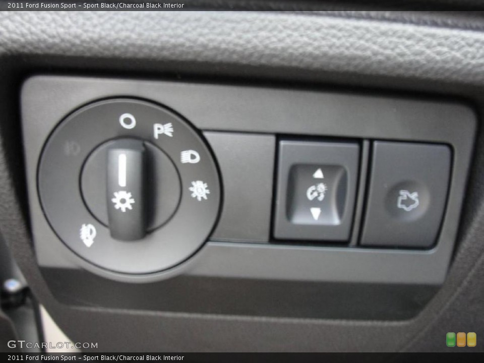Sport Black/Charcoal Black Interior Controls for the 2011 Ford Fusion Sport #45373180