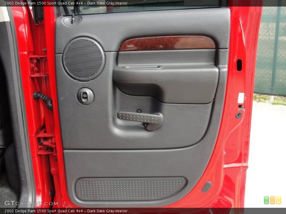 Dark Slate Gray Interior Door Panel for the 2002 Dodge Ram 1500 Sport Quad Cab 4x4 #45373813