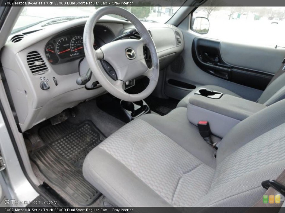 Gray Interior Prime Interior for the 2002 Mazda B-Series Truck B3000 Dual Sport Regular Cab #45375482